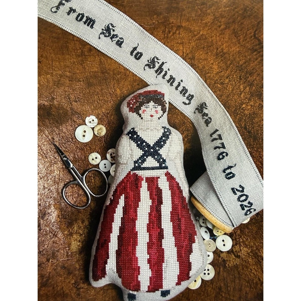 Clara 1876 Susan Standley Stitch in Time Cross Stitch Spool & Doll Pattern